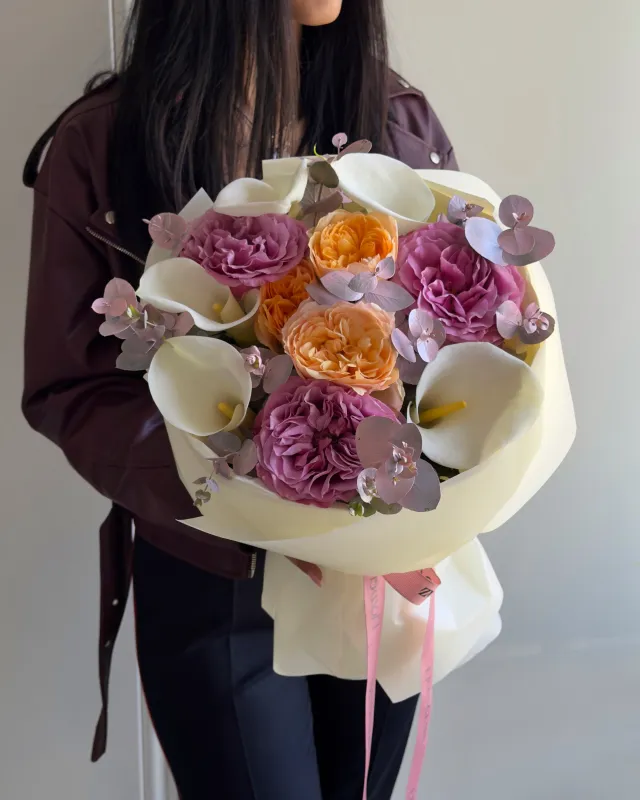 Peach Velvet Calla – Премиальный букет