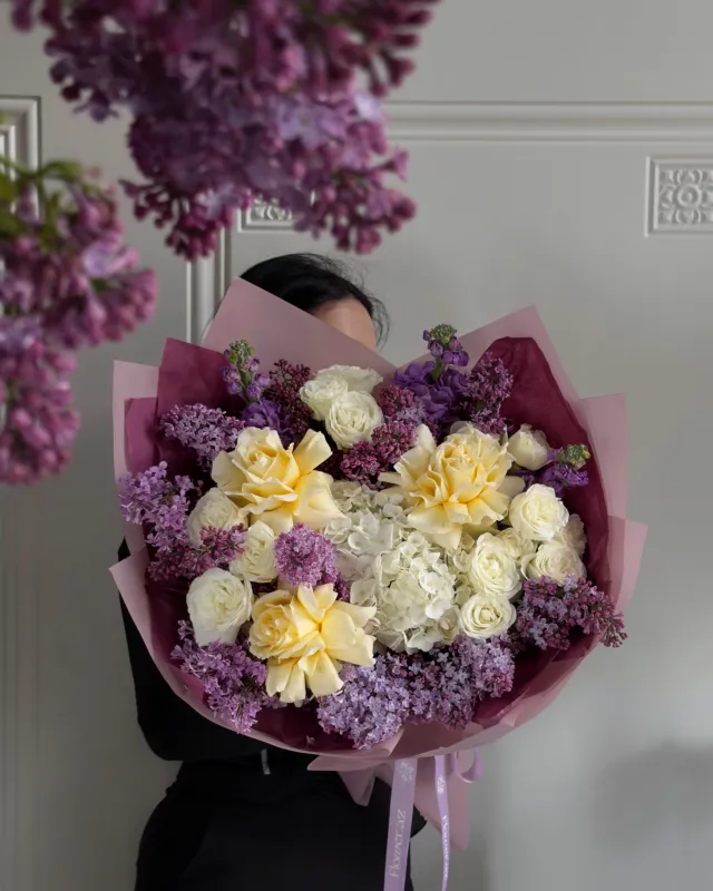 Lilac Cream Elegance – Премиальный букет