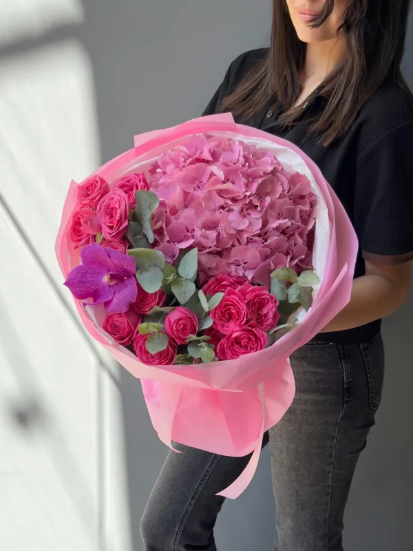 Премиальный букет Pink Orchid